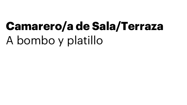 Camarero/a de Sala/Terraza