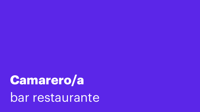 Camarero/a