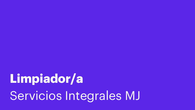 Limpiador/a