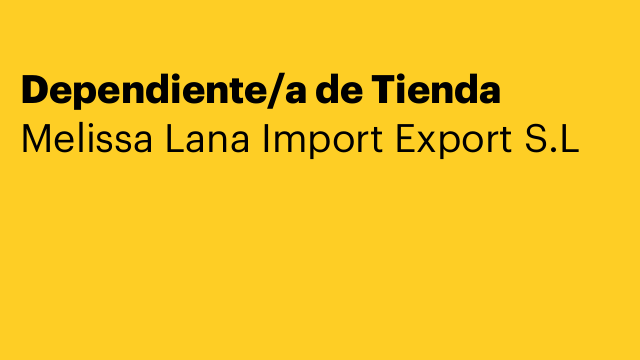 Dependiente/a de Tienda