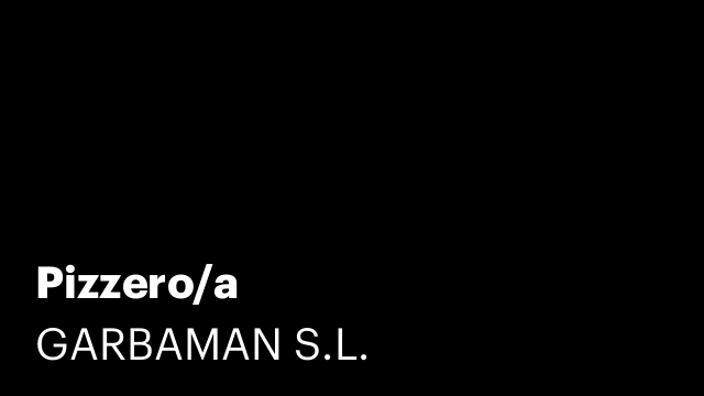 Pizzero/a