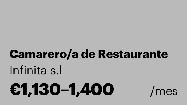Camarero/a de Restaurante