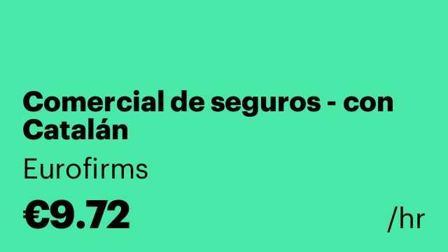 Comercial de seguros - con Catalán