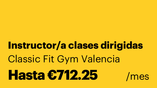 Instructor/a clases dirigidas
