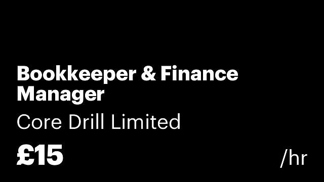 Bookkeeper & Finance Manager