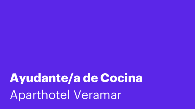 Ayudante/a de Cocina