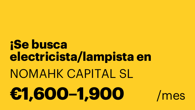 ¡Se busca electricista/lampista en Asturias!
