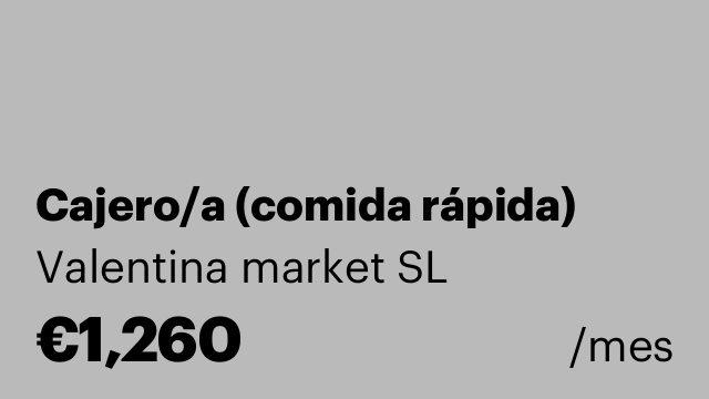 Cajero/a (comida rápida)