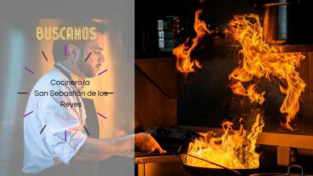 Cocinero/a Cocina mediterránea - San Sebastián de los Reyes.