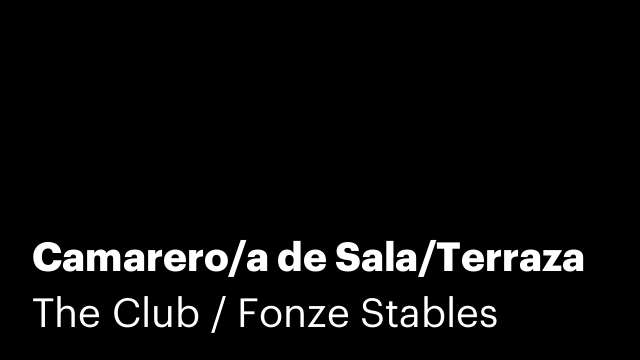 Camarero/a de Sala/Terraza