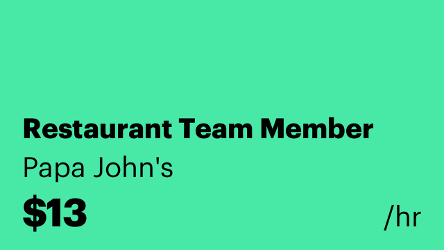 Restaurant Team Member