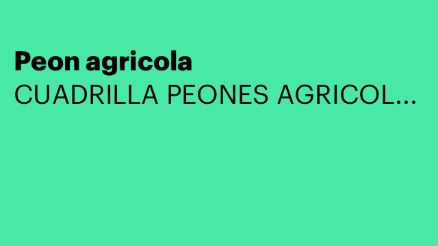 Peon agricola