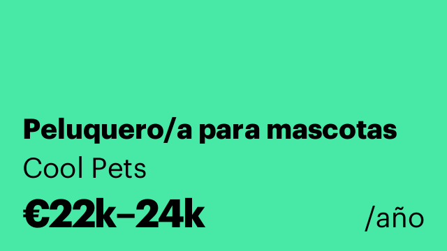 Peluquero/a para mascotas