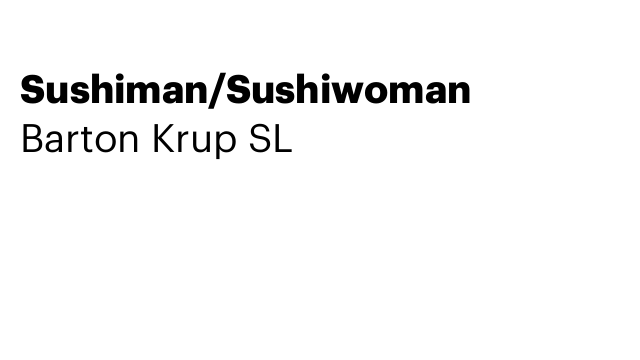 Sushiman/Sushiwoman