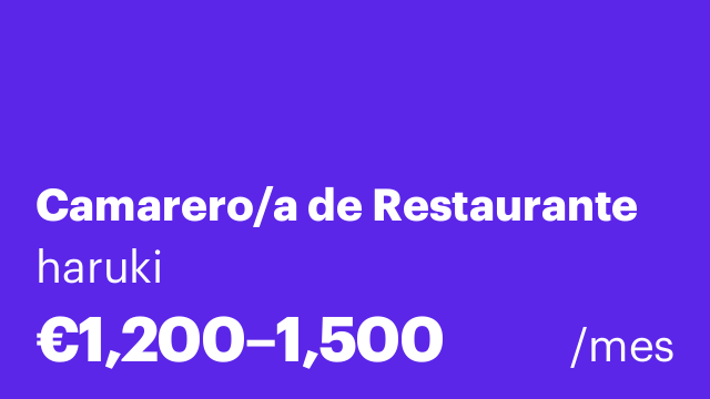 Camarero/a de Restaurante