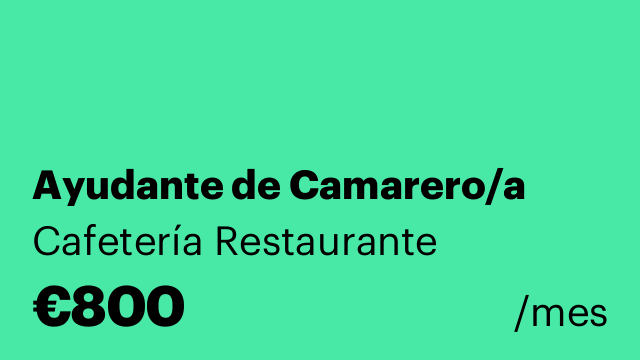 Ayudante de Camarero/a