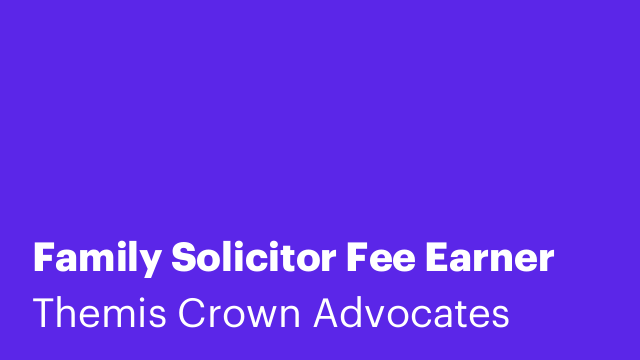 Family Solicitor Fee Earner