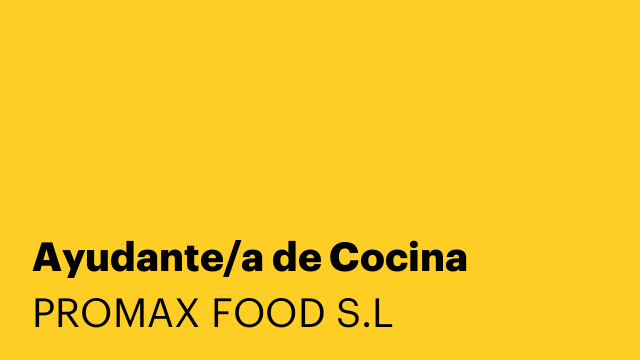 Ayudante/a de Cocina