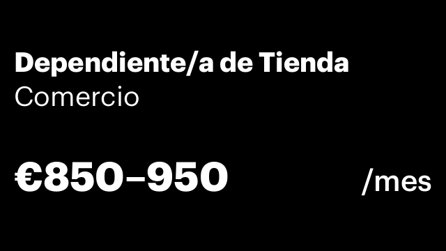 Dependiente/a de Tienda