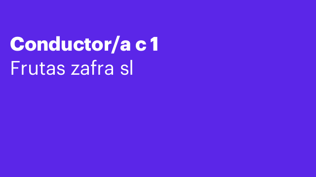 Conductor/a c 1
