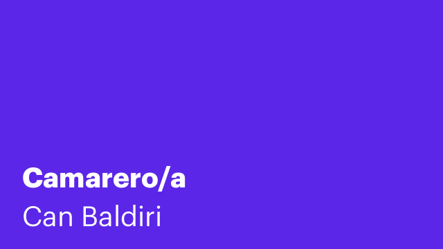 Camarero/a