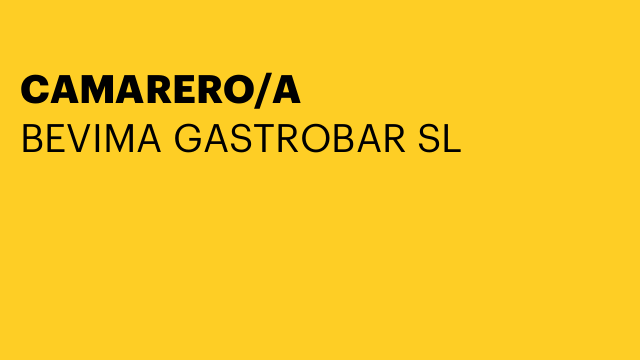 CAMARERO/A