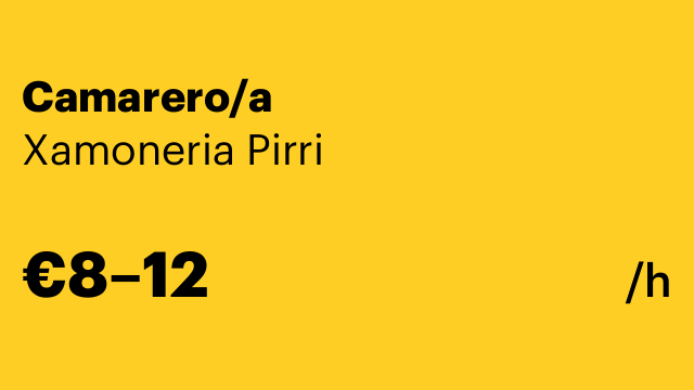 Camarero/a