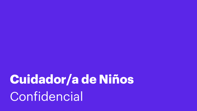 Cuidador/a de Niños