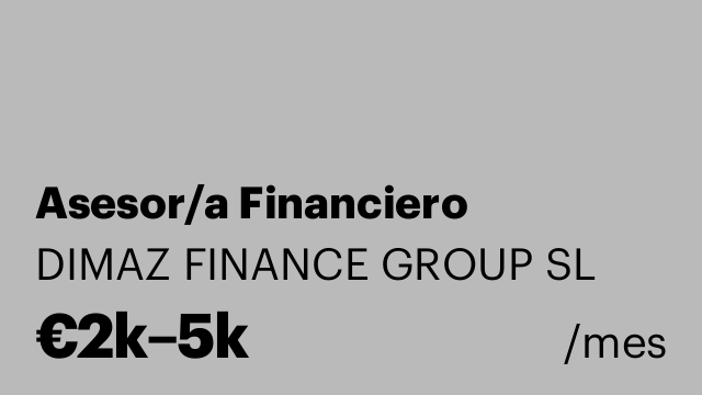 Asesor/a Financiero