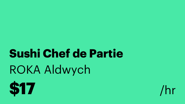 Sushi Chef de Partie
