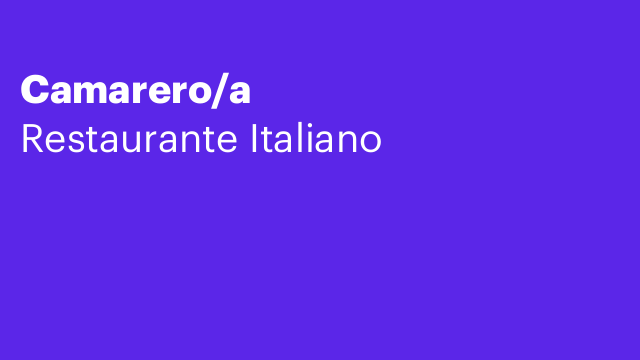 Camarero/a