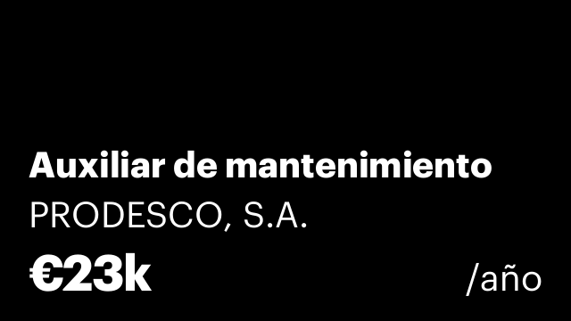 Auxiliar de mantenimiento
