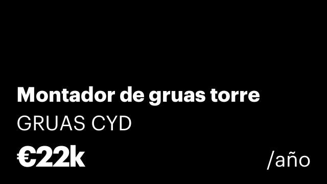 Montador de gruas torre