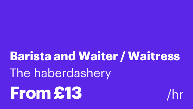 Barista and Waiter / Waitress