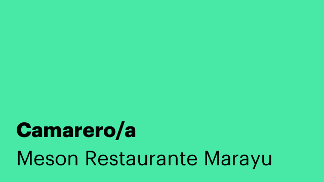 Camarero/a