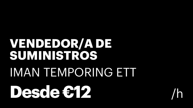 VENDEDOR/A DE SUMINISTROS INDUSTRIALES