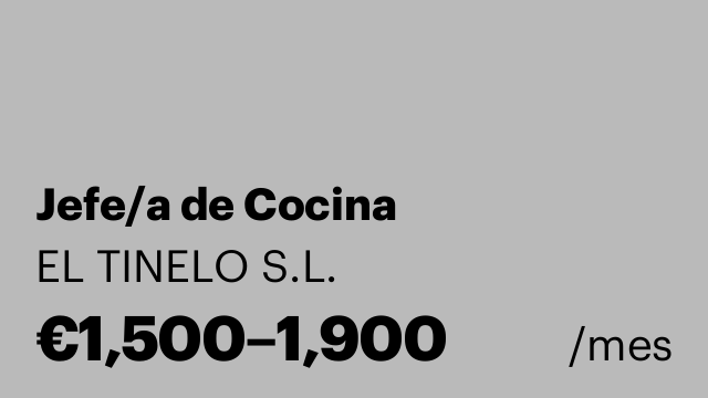 Jefe/a de Cocina