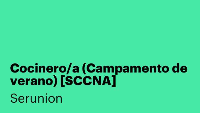 Cocinero/a (Campamento de verano) [SCCNA]