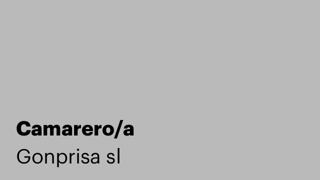 Camarero/a