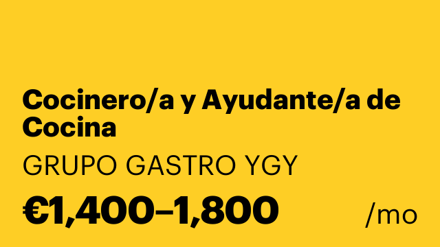 Cocinero/a y Ayudante/a de Cocina