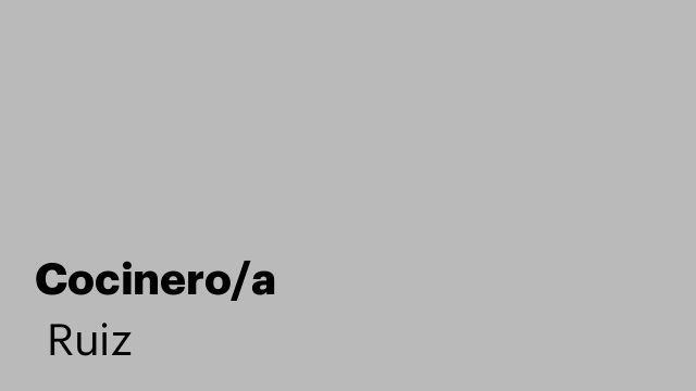 Cocinero/a