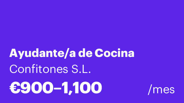 Ayudante/a de Cocina