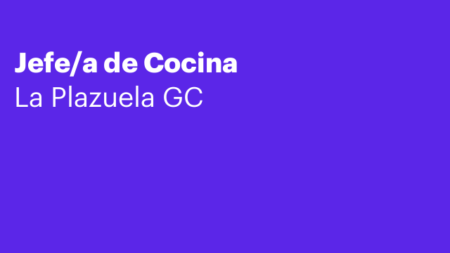 Jefe/a de Cocina
