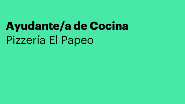 Ayudante/a de Cocina