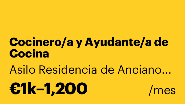 Cocinero/a y Ayudante/a de Cocina