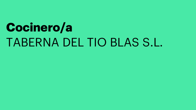 Cocinero/a