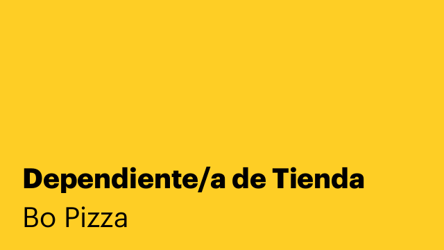 Dependiente/a de Tienda