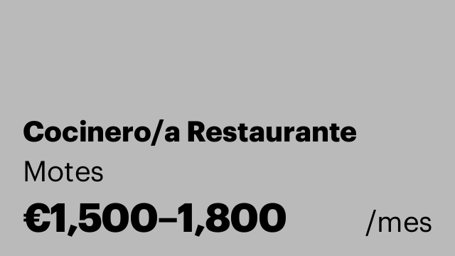Cocinero/a Restaurante
