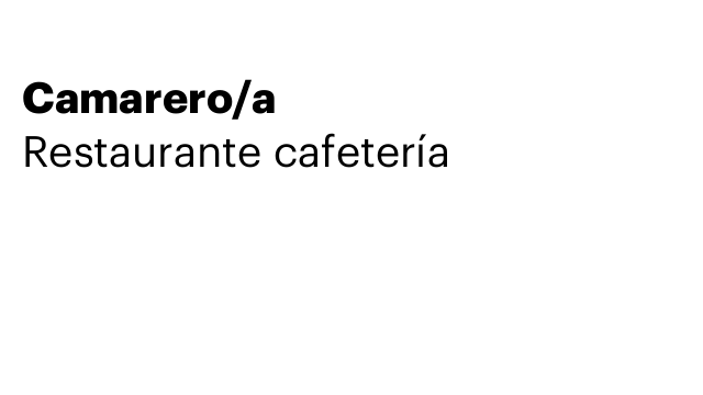 Camarero/a
