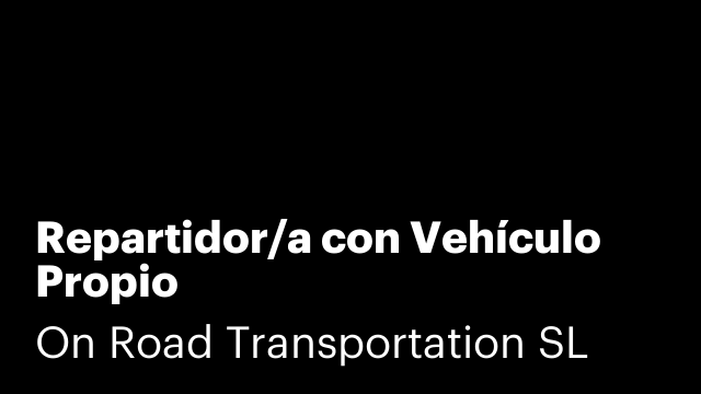 Repartidor/a con Vehículo Propio